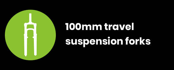 100mm travel suspension forks