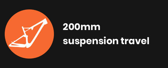 200mm suspension travel