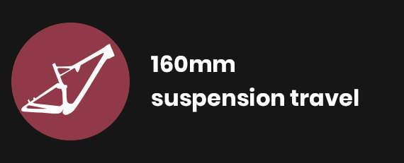 160mm suspension travel