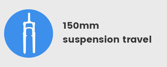 150mm suspension travel