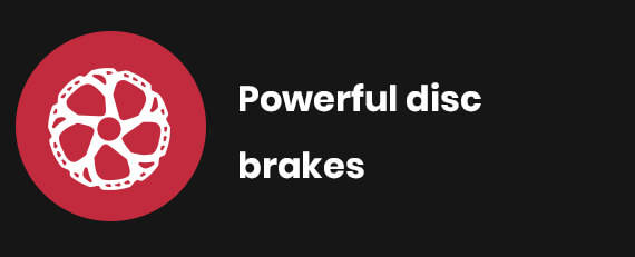 Powerful disc brakes