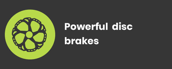 Powerful disc brakes