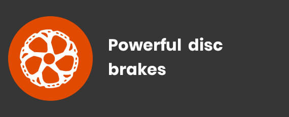 Powerful disc brakes