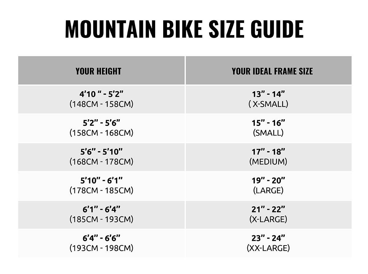 Tredz Bike Size Guide Top