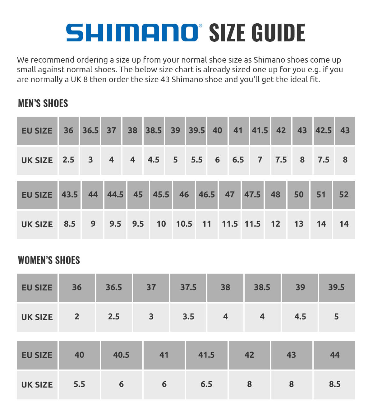 northwave shoe size guide